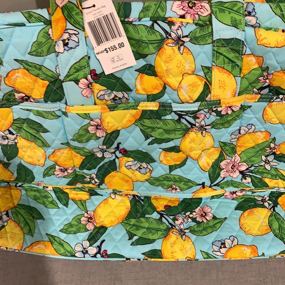 NWT vera bradley grand traveler duffel bag lemon grove - Picture 6 of 10